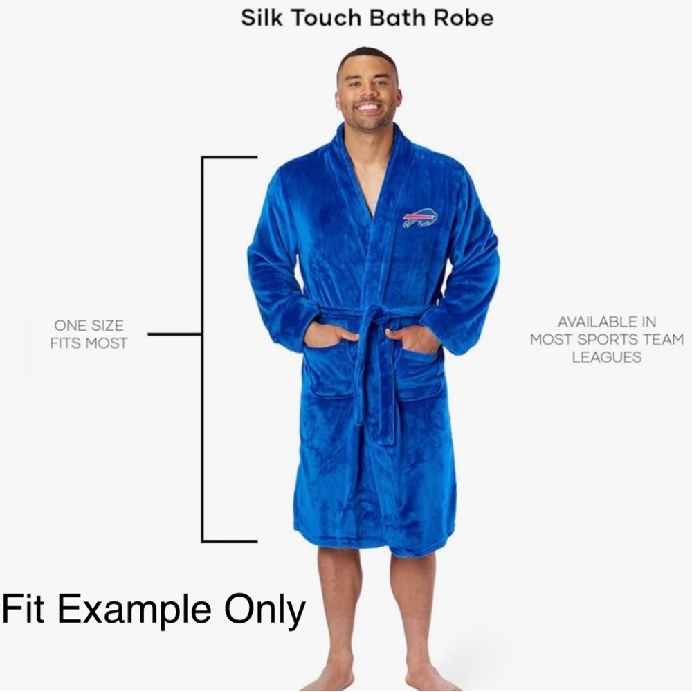 NWT [Northwest] Washington Commanders NFL Silk Touch Bath Robe One Size Fits All - Picture 9 of 9